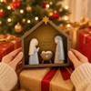 Farmhouse Nativity Scene Indoor – Holy Family Resin Christmas Decoration