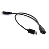 NFHK USB-C to MicroUSB Adapter, 2-Port, AWG 28, Black Micro