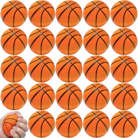 30PCS Large 2.5inch Squeeze Basketball Ball,Stress Sports Ball,Mini Foam Balls Anxiety Stress Relief for Basketball Party Favor Decoration Sports Theme Game Kids Prizes