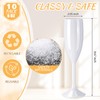 Zopeal 60 Pcs Plastic Champagne Flute Glasses and Bow Set