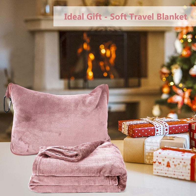 Bocguy Travel Blanket, Ultralight, 2-in-1 Transformation Pillow, Travel Blanket, Travel