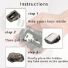 Quixotical Stone with secret compartment, key hiding place for outdoors,