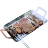 WillBBQ Heavy-Duty BBQ Grill Plate Topper – Stainless Steel Tray