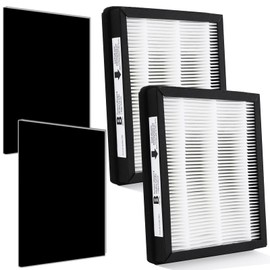 WOCASE 2-Packs Replacement Idylis Air Purifier Hepa Filters B (2 HEPA + 2 Carbon filters),Fit for Idylis Air Purifiers AC-2125,AC-2126,IAP-10-150,iap-10-125,Model #iaf-h-100b,ac2126,ac2125,type b