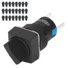 25PCS 16mm Square 5 Pin Knob Select Switch Self Locking
