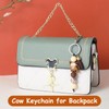 Yuanchu Cute Cow Keychains, Cattle Silicone Beaded Tassel Keyring Keychains