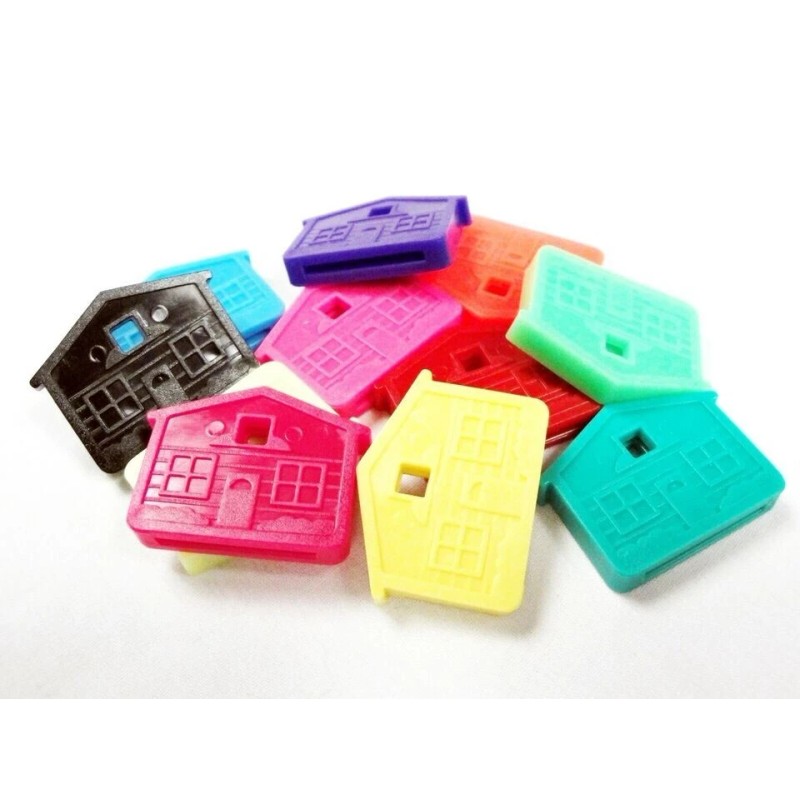 Lucky Line Key Caps House Shape Assorted Colors Fun Covers