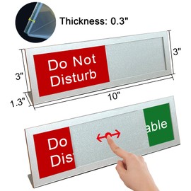 Do Not Disturb Available Slider Sign,Office Door Signs Available and Away,Office Desk Sign That Lets Others Know Whether You're Available Or Not-Acrylic,10" x 3"