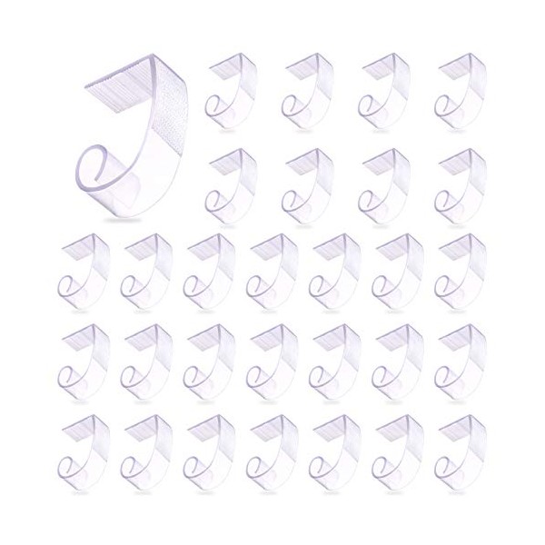 Keadic 30Pcs Table Skirting Clips with Vercro for Tablecloth Securing