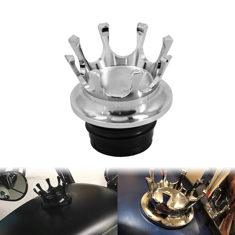 HDBUBALUS Vented Fuel Gas Tank Cap King Crown Gas Cap