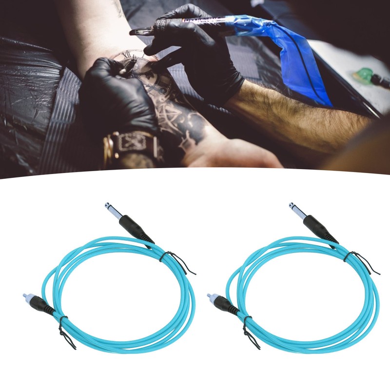 2pcs 5.9ft Tattoo Clip Cords RAC Interface Professional Copper Silicone