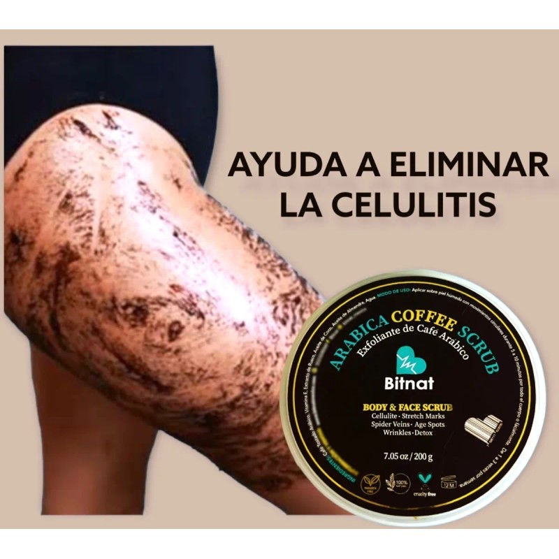 Exfoliante De Café Arábico, Celulitis, Estrias Y Cicatrices