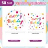 50 Pcs Happy Birthday Plates and Napkins Party Supplies, Happy