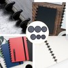 BENECREAT 33Pcs Black Book Binding Discs, 3 Size ABS Plastic