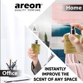 Areon MCP05 Car Air Freshener Perfume for Men Women 1.7 Fl Oz. (50ml) Glass Bottle, SILVER