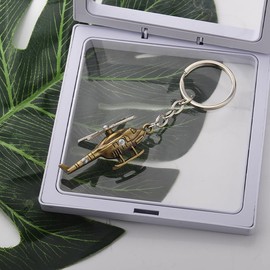 Helicopter Pilot Keychain Gifts for Men Pilot Cool Rotatable Spiral Leaf Keychain Gifts for Son Men Christmas Birthday Gifts for Pilot Couple Husband Dad Valentines Gifts for Captain Husband Boyfriend