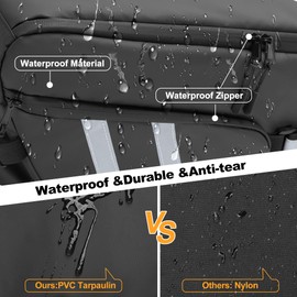 HODRANT Waterproof Under Seat Bag Compatible with Honda Ruckus 2010-2024 Scooter, Cling to Side Frame Box Scooter Under Seat Storage Organizer with Shoulder Strap for Motorcycle Accessories, Bag Only