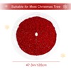 Doreenbow 48 Inch Christmas Tree Skirt Red Sequin Xmas Tree