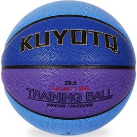 KUYOTQ 2.2lbs 29.5" Weighted Basketball Size 7 Composite Indoor Outdoor Heavy Trainer Basketball for Improving Ball Handling Dribbling Passing and Rebounding Skill (Deflated)