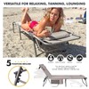 Minndudu Tanning Chair with Face Hole, Folding Chaise Lounge Chair,