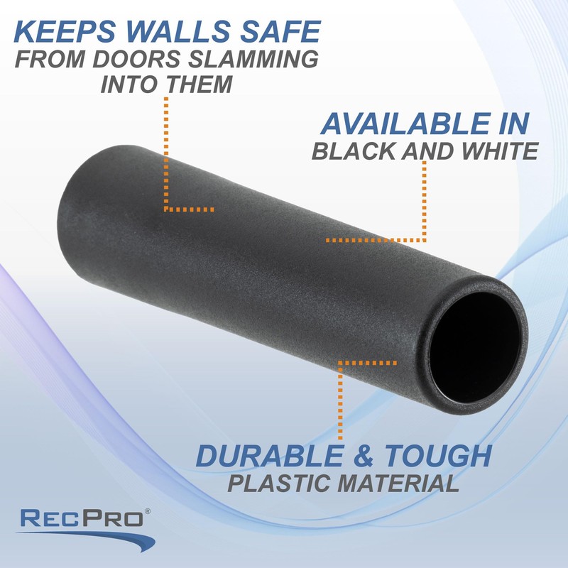RecPro RV Plastic Door Stop | 2.755” (Single, Black)