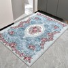 Easy-Going Floral Area Rug 3x5 Entryway Rug Washable Inside Door