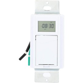 Westek TMDW30 Hardwire Indoor Digital Wall Switch Timer, White