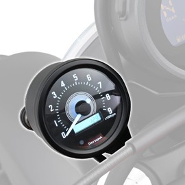 Daytona Velona 33103 Motorcycle Tachometer CL250/500 (23) Dedicated with Voltmeter White LED, φ60, 9000 rpm Display