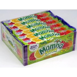 Storck Mamba Sour Fruit Chews 24 Ct 2.65 Oz Bars Candy Assort Bulk Candies Fruits Chew