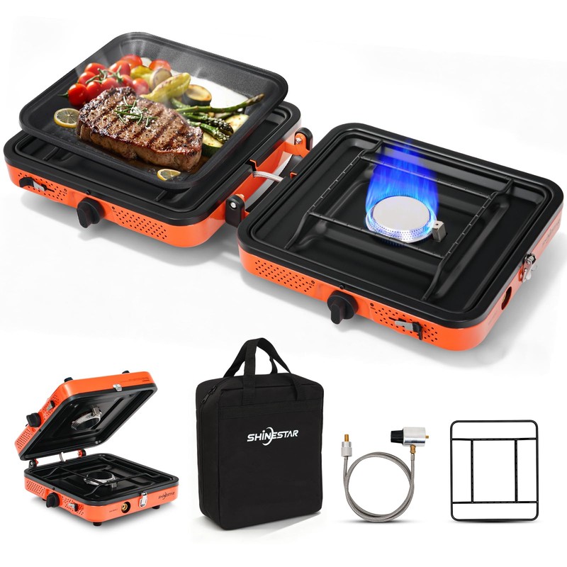 SHINESTAR Portable Camping Stove with Carrying Bag, 17000 BTU 2