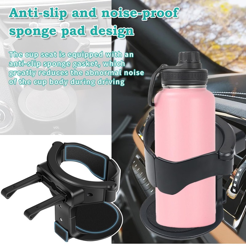 Car Cup Holder, 2-Pack Air Vent Drink Holders for Cars