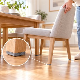 2-Pack Self-Adhesive Felt Furniture Strips for Floor Protection – 1.18 in Wide Cut-to-Fit Rolls in Gray or White