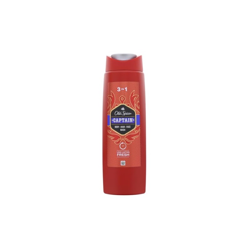 3 x Old Spice Captain 3-in-1 Shower Gel & Shampoo