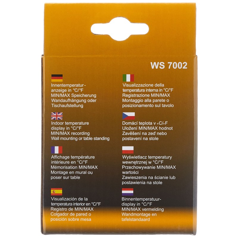 Technoline WS 7002 Thermometer, digital, Min/Max Temperaturanzeige, weiß, 6,0 x