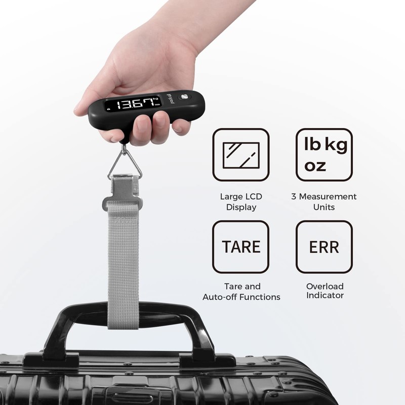 pack all 110 Lbs Luggage Scale, Digital Handheld Baggage Scale,