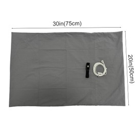 EMIKITS 2Pack Grounding Bed Pillowcase Queen 20x30 Inches, Gray Pillow Cover 5% Silver Fiber 95% Organic Cotton Natural Comfortable Good Sleep