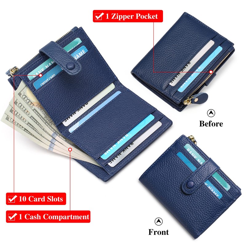 FALAN MULE Small Wallets for Women RFID Blocking Slim Bifold