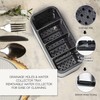 XFLYP Utensil Holder Cutlery Drainer Sink Caddy, 4 Compartments with