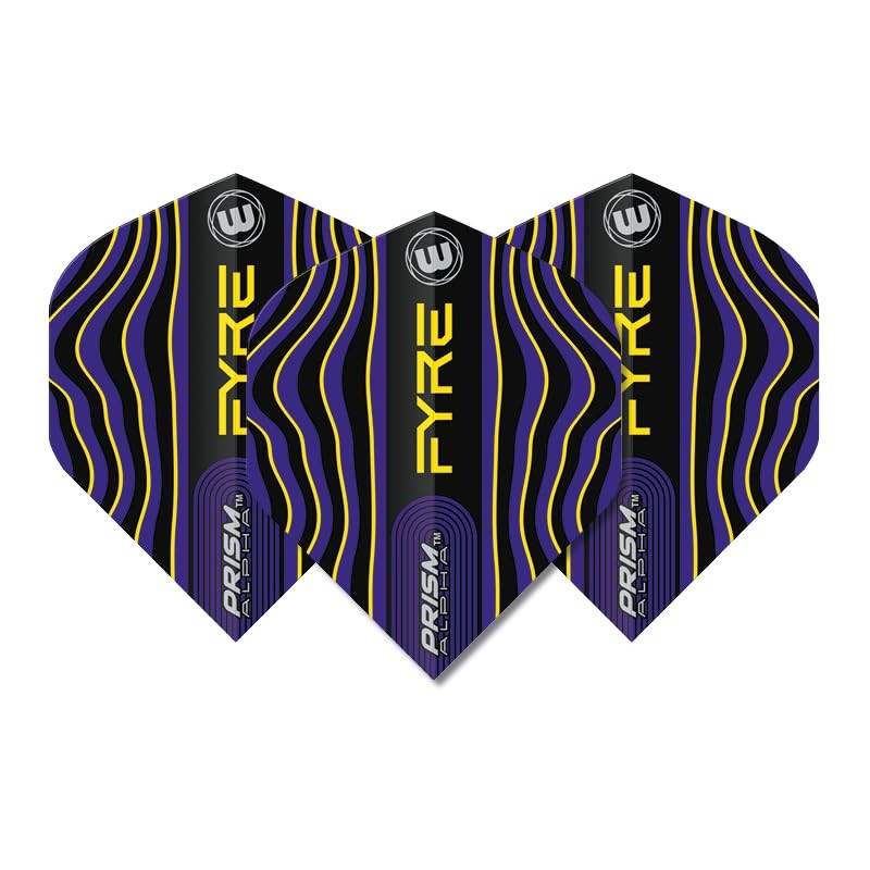 WINMAU Prism Alpha Fyre Black, Blue & Yellow Dart Flights