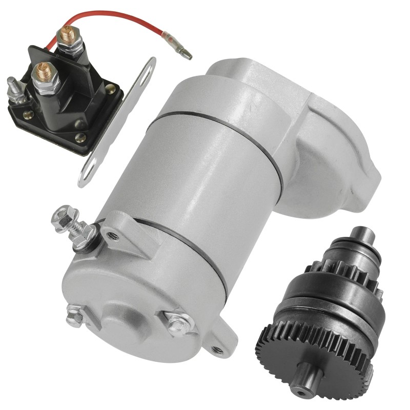 Caltric Starter With Drive Bendix and Relay Solenoid for Polaris