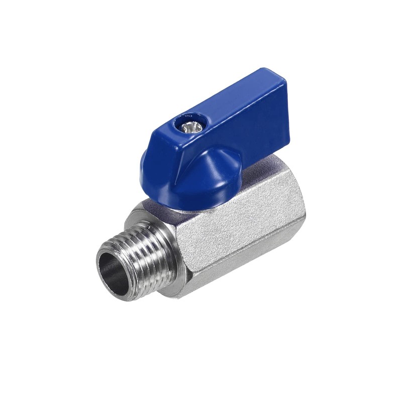 PATIKIL 1/4 NPT Brass Mini Ball Valve, 1 Pack NPT