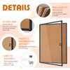 EVERSUPPLY Enclosed Bulletin Board 38x28 in,Wall Display Case Cork Board