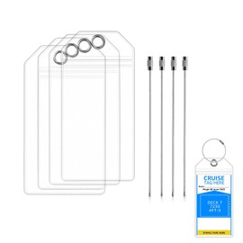 ZWWOGE Kofferanhänger für Kreuzfahrten, XXL Robuste Wasserfeste PVC Transparente Gepäckanhänger für Aida TUI Mein Schiff, mit 6 Verschraubbaren Metallband, 19 * 9cm,Kofferanhänger Flugreise