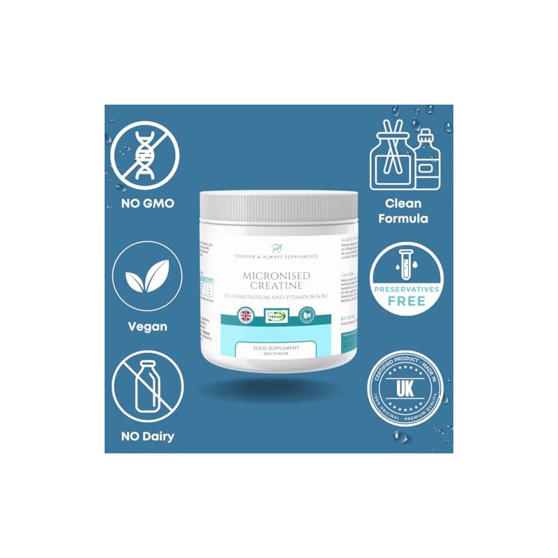 Micronised Creatine Plus Magnesium and Vitamin B6 & B12 Formula