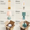 14'' H Cordless LED Table Lamp with Dimmer, Ceramic Bedside