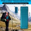 I LITTON Blue Self-Inflating Sleeping Camping Mat with Built-In Pillow,
