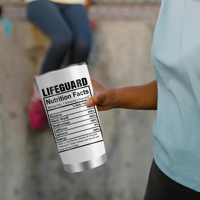 Farecnt Lifeguard Gift, Lifeguard Stainless Steel Double Wall Vacuum Insulated