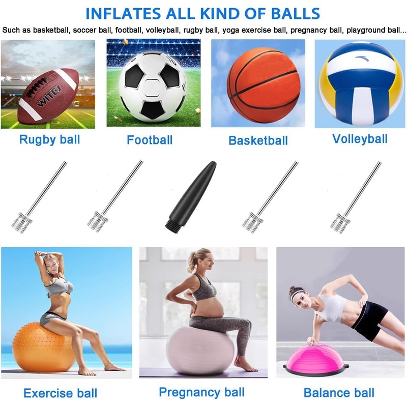 Fenxyo (2 Pack) Ball Pump with Needle Storage Design, Included