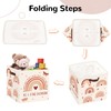 Clastyle 3 Pcs Boho Kid Storage Cube Organizer Set Rainbow