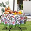 SUQ I OME Outdoor Patio Tablecloth with Umbrella Hole,Garden Tablecloth
